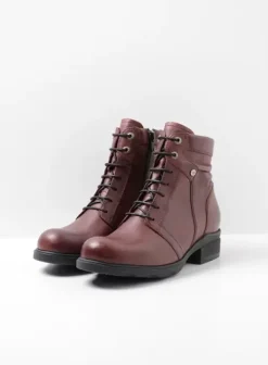 Volle voeten|Hielspoor|Wolky Center XW bordeauxrood leer