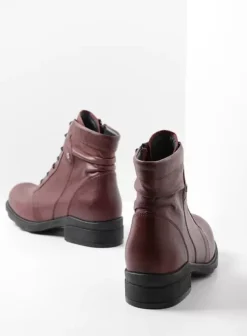 Volle voeten|Hielspoor|Wolky Center XW bordeauxrood leer