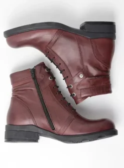 Volle voeten|Hielspoor|Wolky Center XW bordeauxrood leer