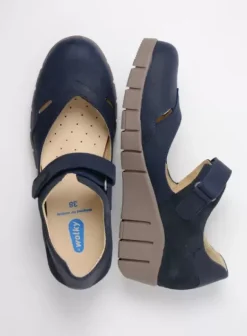 Hielspoor|Bandschoenen|Wolky Charlotte blauw zomer nubuck