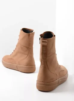 Laarzen|Veterschoenen|Wolky Check cognac nubuck