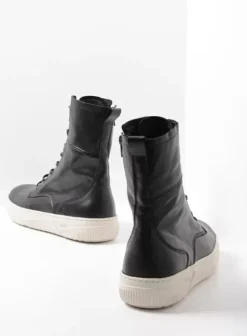 Laarzen|Veterschoenen|Wolky Check zwart leer