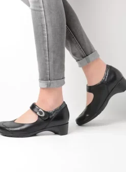 Bandschoenen|Wolky Chili zwart leer