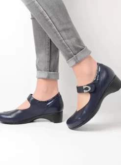 Bandschoenen|Wolky Chili blauw leer