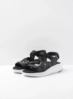 Sandalen|Voorjaar/zomer|Wolky Cirro zwart-wit leer