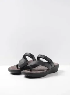 Slippers|Voorjaar/zomer|Wolky Collins zwart leer