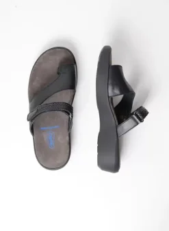 Slippers|Voorjaar/zomer|Wolky Collins zwart leer