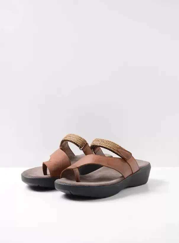 Slippers|Voorjaar/zomer|Wolky Collins cognac leer
