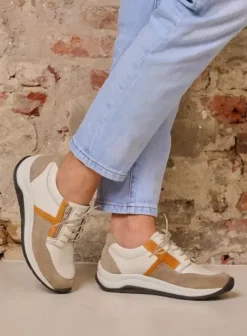 Wandelschoenen|Sneakers|Wolky Comrie beige/safari combi leer