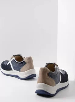 Wandelschoenen|Sneakers|Wolky Comrie denim combi leer