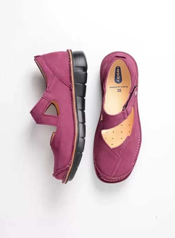 Bandschoenen|Voorjaar/zomer|Wolky Cordoba fuchsia nubuck