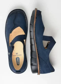 Bandschoenen|Wolky Cordoba blauw nubuck