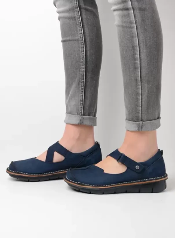 Bandschoenen|Wolky Cordoba blauw nubuck