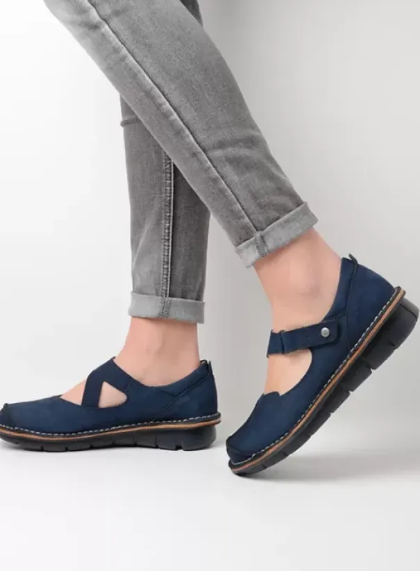 Bandschoenen|Wolky Cordoba blauw nubuck