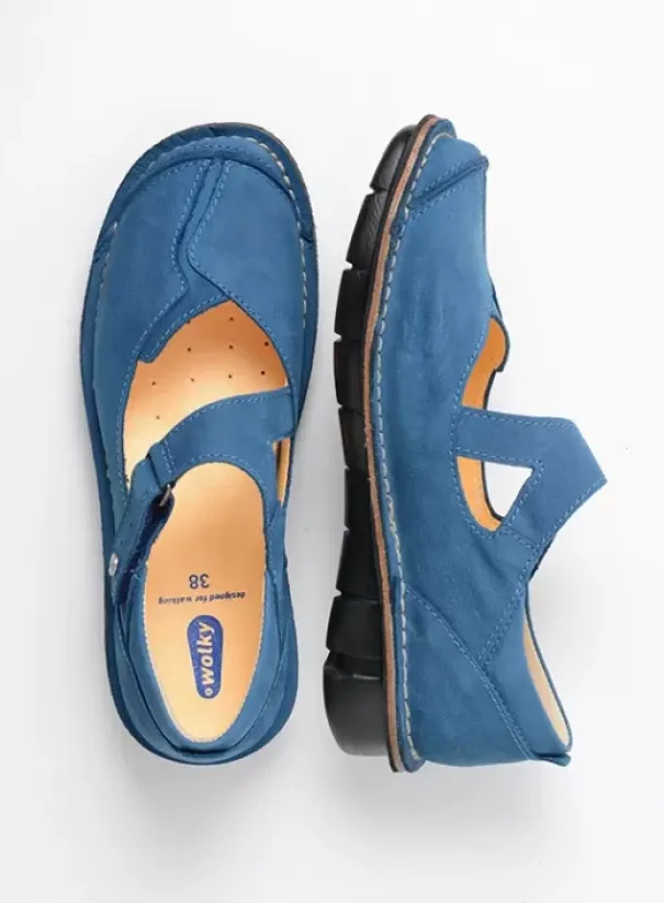 Bandschoenen|Voorjaar/zomer|Wolky Cordoba atlantisch blauw nubuck
