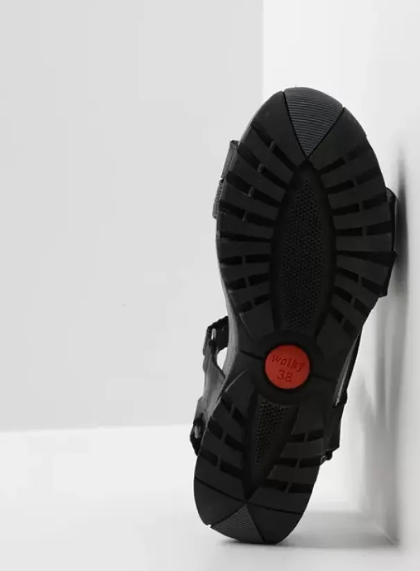 Sandalen|Voorjaar/zomer|Wolky Cradle zwart leer