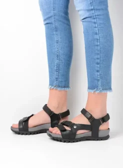 Sandalen|Voorjaar/zomer|Wolky Cradle zwart leer