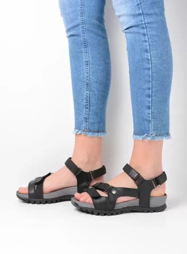 Sandalen|Voorjaar/zomer|Wolky Cradle zwart leer