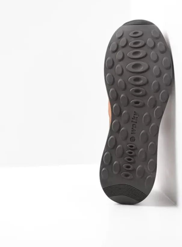 Wandelschoenen|Sneakers|Wolky Cupar cognac combi leer