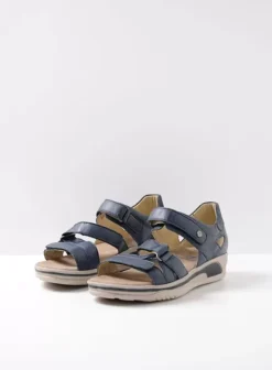 Sandalen|Voorjaar/zomer|Wolky Desh blauw leer