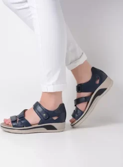 Sandalen|Voorjaar/zomer|Wolky Desh blauw leer