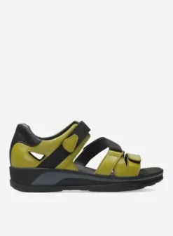Sandalen|Voorjaar/zomer|Wolky Desh olijfgroen leer