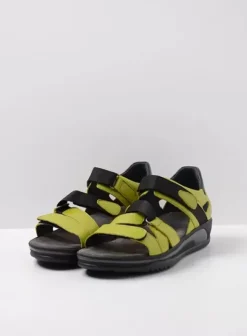 Sandalen|Voorjaar/zomer|Wolky Desh olijfgroen leer