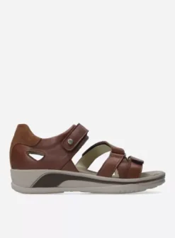 Sandalen|Voorjaar/zomer|Wolky Desh cognac leer