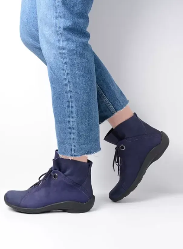 Veterschoenen|Wolky Diana paars nubuck