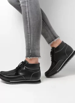 Wandelschoenen|Sneakers|Wolky e-Boot zwart stretch leer