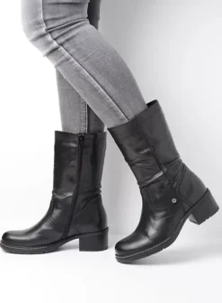 Laarzen|Wolky Edmonton zwart gepoetst leer