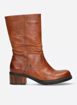 Laarzen|Wolky Edmonton cognac leer