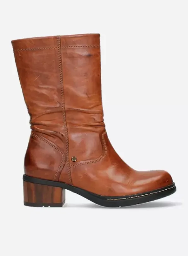 Laarzen|Wolky Edmonton cognac leer