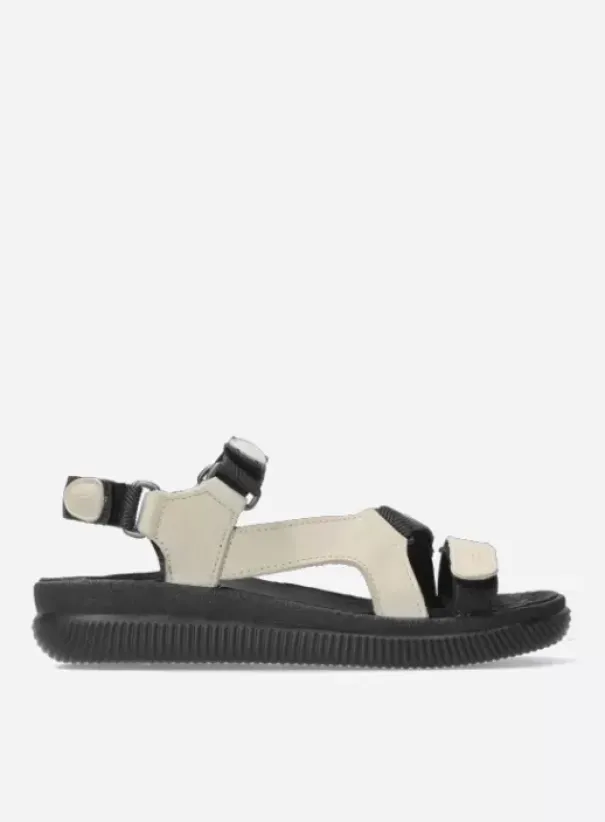Sandalen|Wolky Energy Lady gebroken wit gevet leer