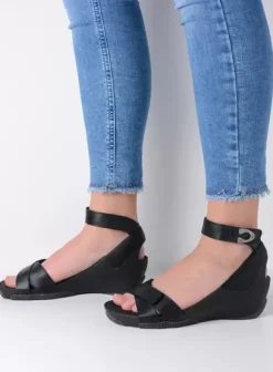 Sandalen|Voorjaar/zomer|Wolky Era zwart leer