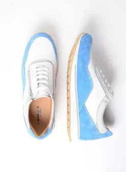 Veterschoenen|Sneakers|Wolky e-Runner combi wit leer