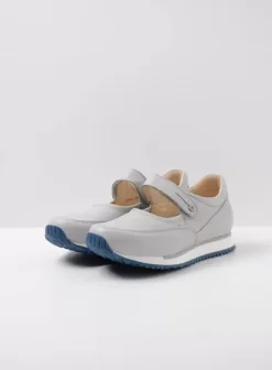 Bandschoenen|Wandelschoenen|Wolky e-Step lichtgrijs/atlantisch blauw leer
