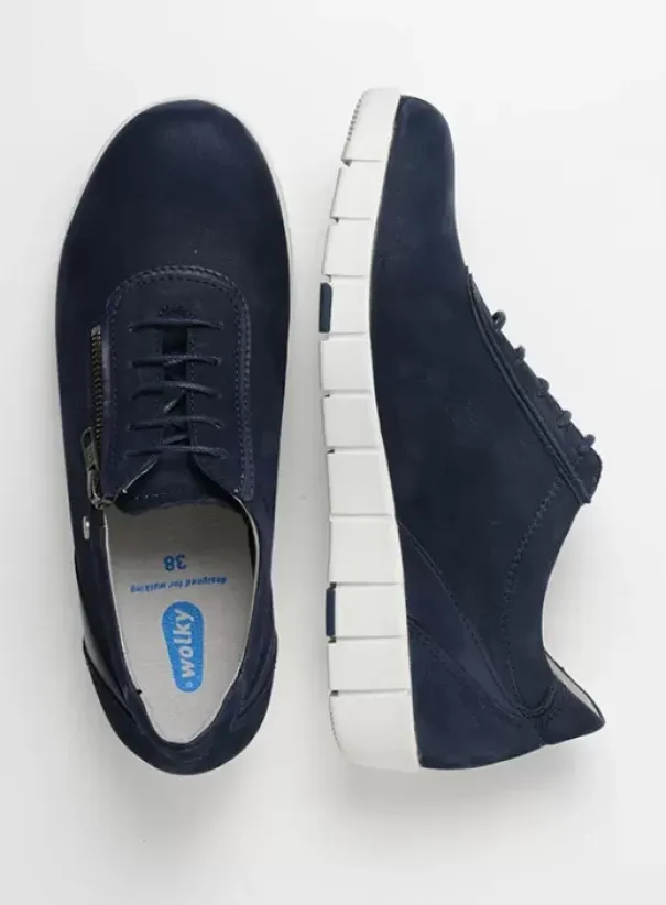 Hallux Valgus|Veterschoenen|Wolky Etosha HV blauw-zomer nubuck