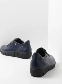 Hallux Valgus|Veterschoenen|Wolky Etosha HV blauw leer