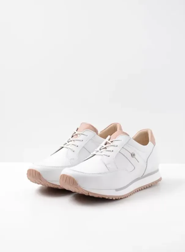 Wandelschoenen|Sneakers|Wolky e-Walk wit/nude leer