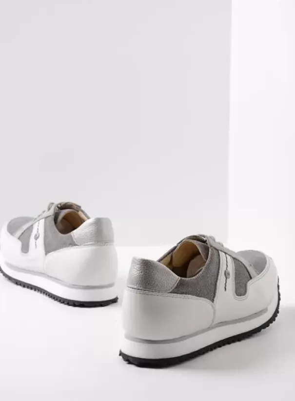 Wandelschoenen|Sneakers|Wolky e-Walk grijs/jeans leer