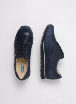 Wandelschoenen|Sneakers|Wolky e-Walk winterblauw stretch nubuck