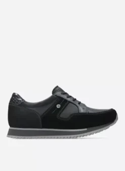 Wandelschoenen|Sneakers|Wolky e-Walk zwart combi leer
