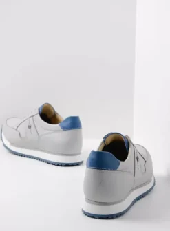 Wandelschoenen|Sneakers|Wolky e-Walk lichtgrijs/atlantisch blauw leer
