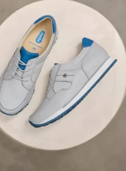 Wandelschoenen|Sneakers|Wolky e-Walk lichtgrijs/atlantisch blauw leer