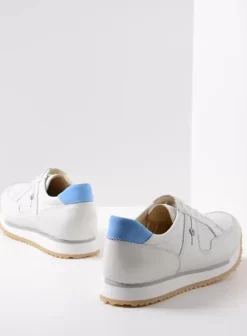 Wandelschoenen|Sneakers|Wolky e-Walk wit/blauw leer