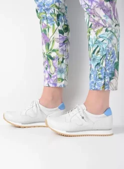Wandelschoenen|Sneakers|Wolky e-Walk wit/blauw leer