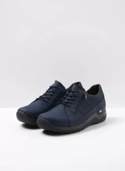 Hielspoor|Wandelschoenen|Wolky Feltwell blauw nubuck