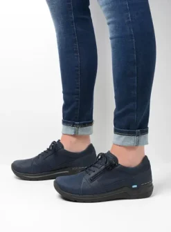Hielspoor|Wandelschoenen|Wolky Feltwell blauw nubuck