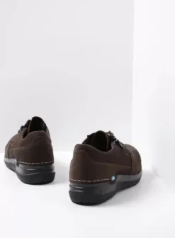 Hielspoor|Wandelschoenen|Wolky Feltwell donkerbruin nubuck